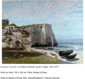 Gustave Courbet, La Falaise d’Etretat, après l’orage, 1869-1870